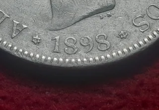 Moneda 5 pesetas plata 1898 SG V
