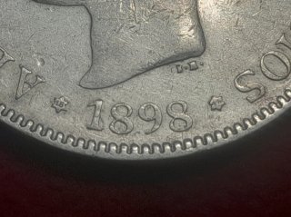 Moneda 5 pesetas plata 1898 SG V