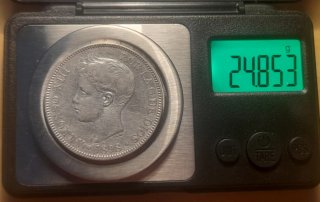 Moneda 5 pesetas plata 1898 SG V
