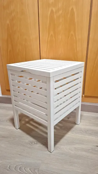 Mueble auxiliar baño y asiento con almacenaje