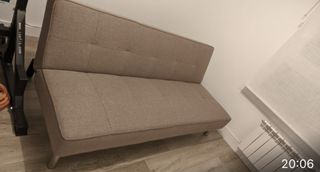 Sofá Cama Beige Tela