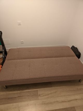 Sofá Cama Beige Tela