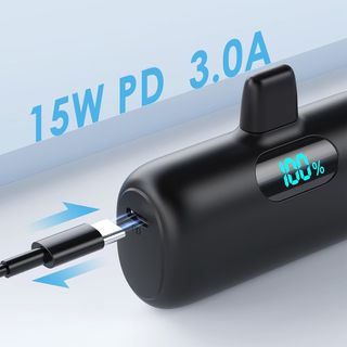 Mini powerbank iPhone 5000mAh senza cavi