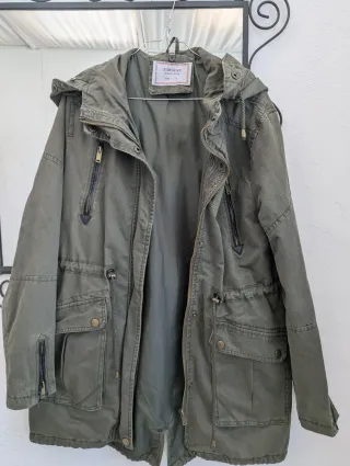 Parka Z-DESIGN verde militar con forro camuflaje