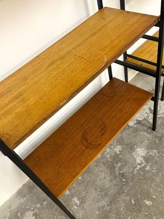 Pareja Estanterías Hierro y Madera. Década 50