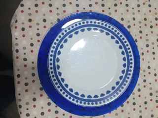 6 Bajoplatos Cristal Azul