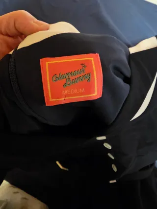 Vestido Pin Up Azul y Blanco