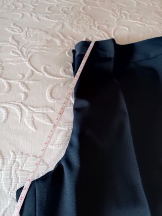 (XXL 44) Pantalón vestir pinzas azul marino mujer