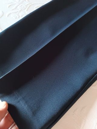 (XXL 44) Pantalón vestir pinzas azul marino mujer