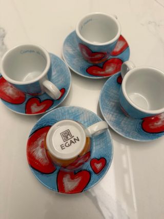 Tazzine da caffè Egan con cuori