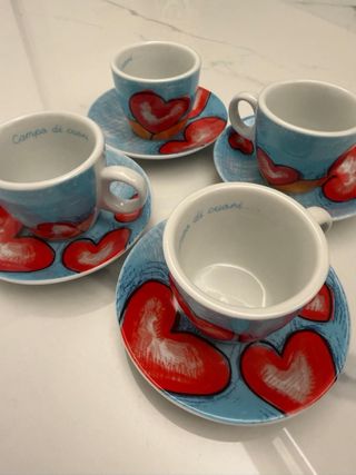 Tazzine da caffè Egan con cuori