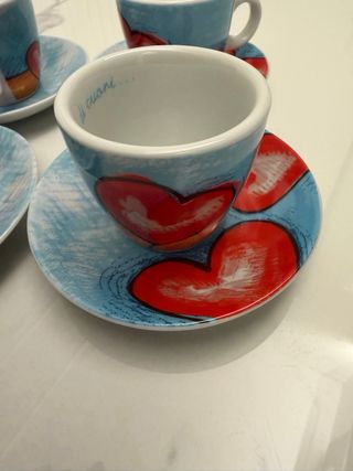 Tazzine da caffè Egan con cuori