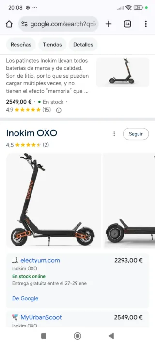 Patinete eléctrico Inokim OXO