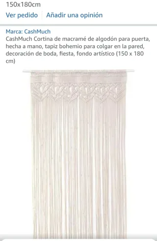 Cortina Macramé Algodón CashMuch 150x180cm