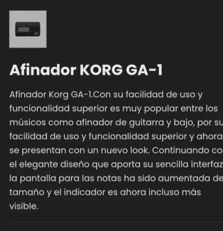 Afinador Korg GA-1 Guitarra y Bajo