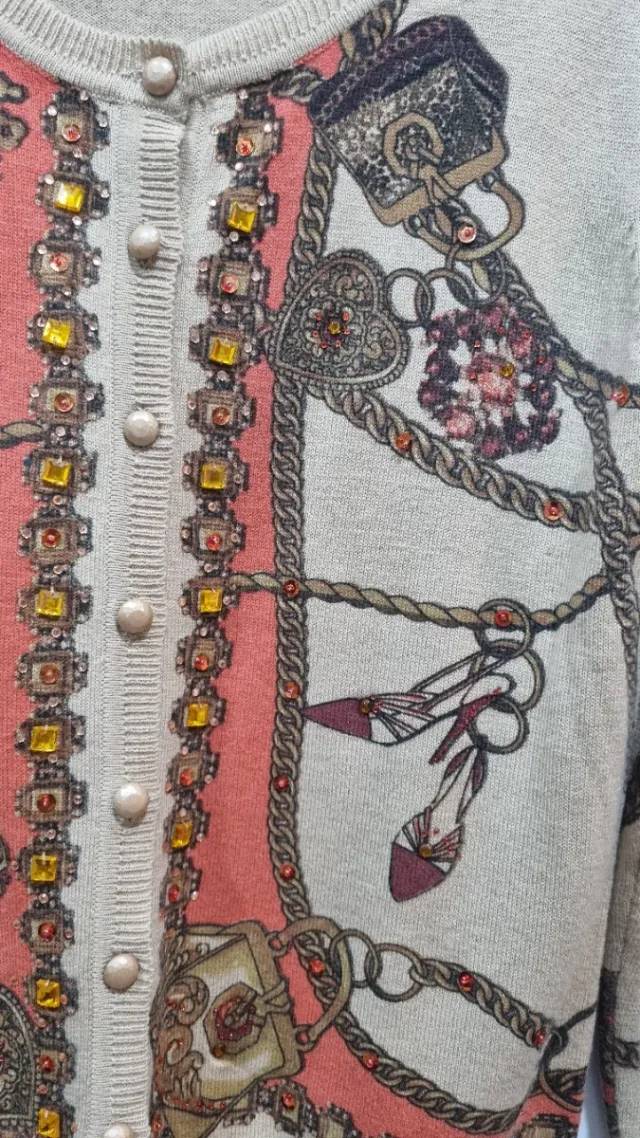 Chaqueta estampado de cadenas talla L