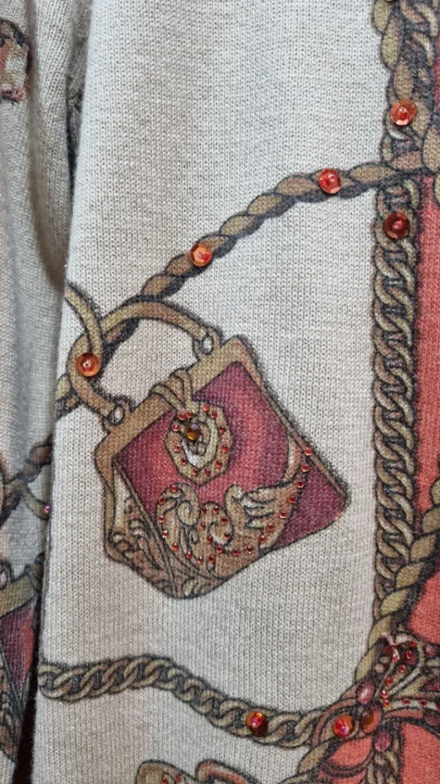 Chaqueta estampado de cadenas talla L