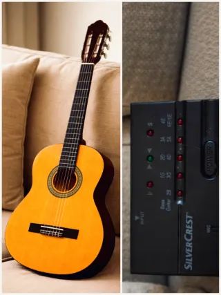 Guitarra Clásica y Afinador electrónico