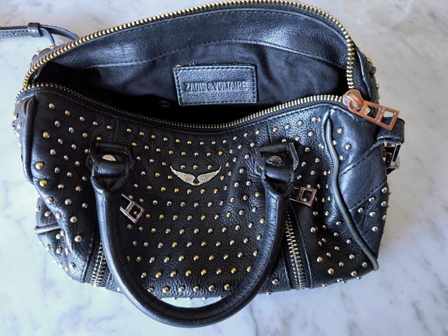 Bolso Zadig & Voltaire negro tachuelas