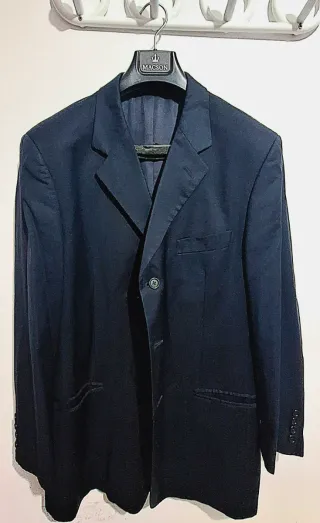 Americana MACSON Negra Talla 54 Lana (Oferta)