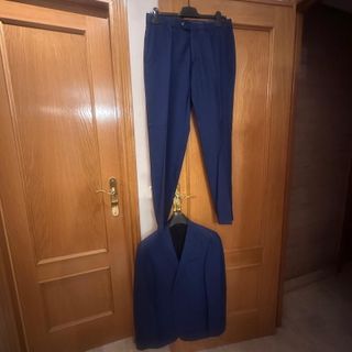 Traje Massimo Dutti azul talla 42 (una puesta)