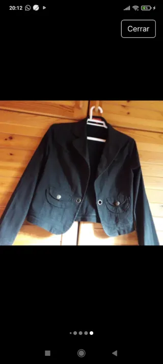 Chaqueta corta negra Sanprit Talla M