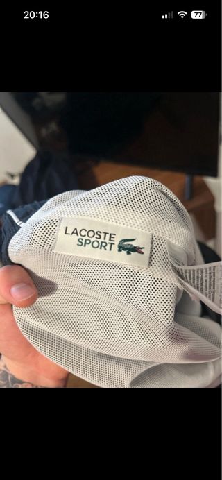 Conjunto Chándal Lacoste Sport Blanco y Negro