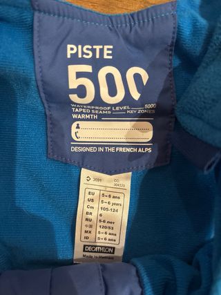 Conjunto nieve infantil 4-6 años