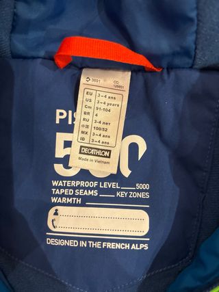 Conjunto nieve infantil 4-6 años