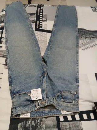 Pantalón vaquero recto azul