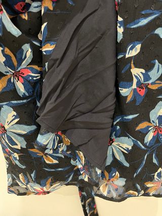 Vestido NUEVO Salsa azul con flores mujer XS