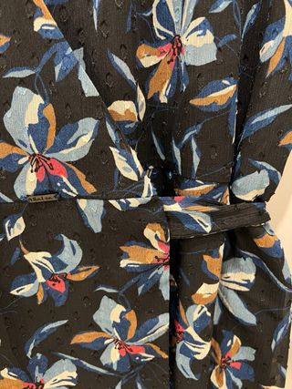 Vestido NUEVO Salsa azul con flores mujer XS