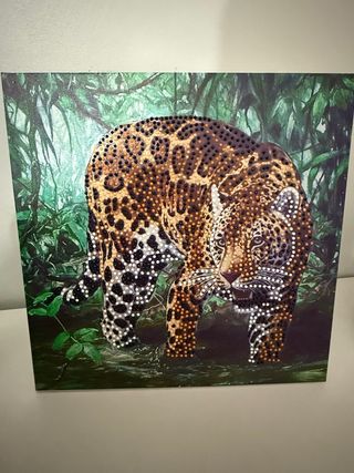 Cuadro Diamantes Hecho a Mano Jaguar