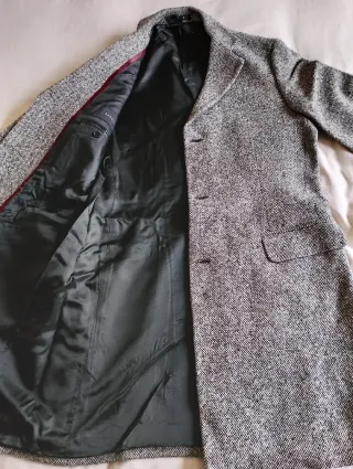 Abrigo jaspeado hombre