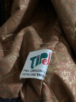 Cazadora negra Piel Genuina de hombre