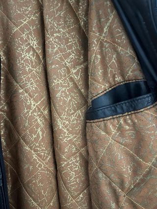 Cazadora negra Piel Genuina de hombre