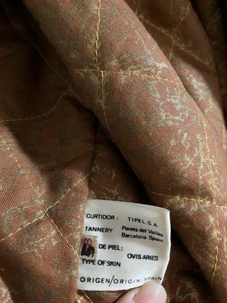 Cazadora negra Piel Genuina de hombre