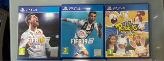Pacchetto 3 Giochi PS4: FIFA 18, FIFA 19, Rabbids