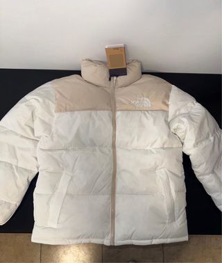 Chaqueta The North Face Beige y Blanca Talla M