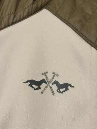Chaqueta Equitación HV Polo Beige/Verde Talla S