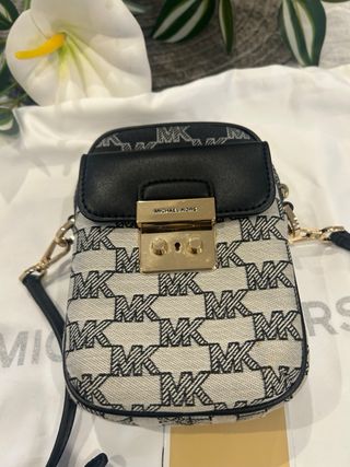 Bolsito Michael Kors Original Beige y Negro