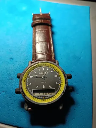 Reloj TIME ZERO Analógico/Digital Marrón/Amarillo