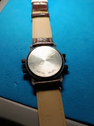 Reloj TIME ZERO Analógico/Digital Marrón/Amarillo