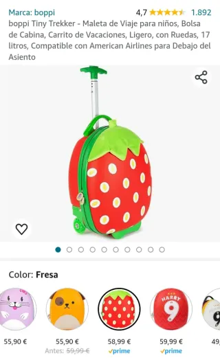 OPORTUNIDAD - Maleta Infantil Fresa 17L