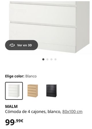 Cómoda 4 cajones casi nueva