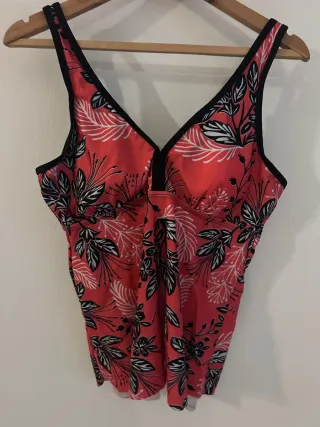 Top Traje Baño Mujer Estampado Floral Talla M