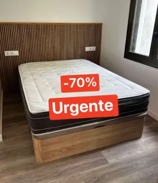 Liquidación Cama Madera -70% Urgente