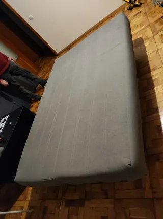 Sofá Cama Gris Tela