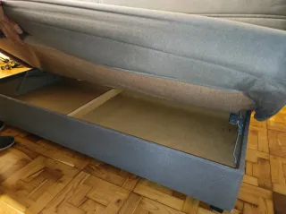 Sofá Cama Gris Tela