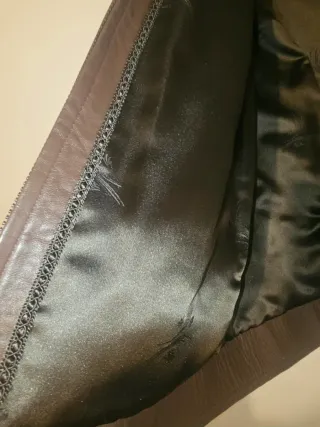 Chaqueta de cuero y pelo natural